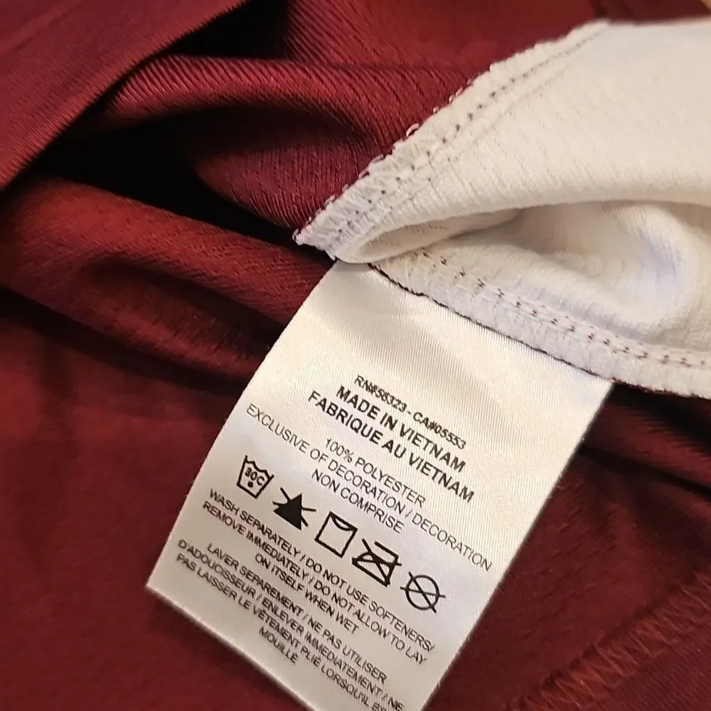 Nike Burgendy Baseball Shirt Size S